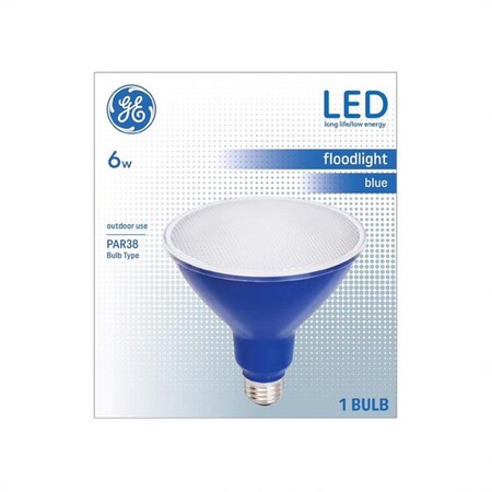 Ge PAR 38 E26 Medium LED Floodlight Bulb, Blue 3008067